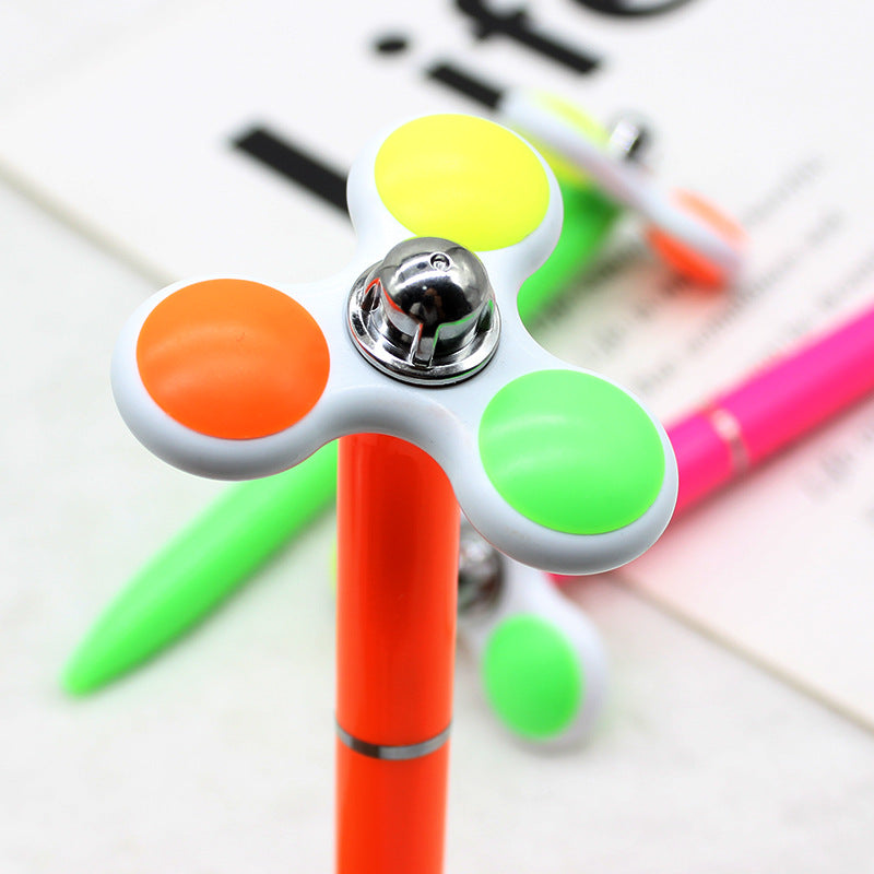 Wholesale Color Rotating Twisted Plastic Gyroscope Pressure Reducing Toy Ball Pen